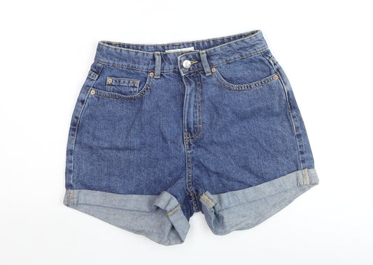 Denim Co Women's Blue High Rise Mom Denim Shorts Size 8