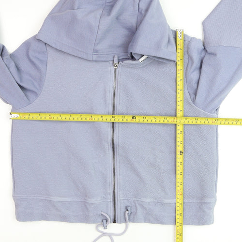 Gymshark Women Lavender Full Zip Hoodie Size L Cotton Blend Pullover
