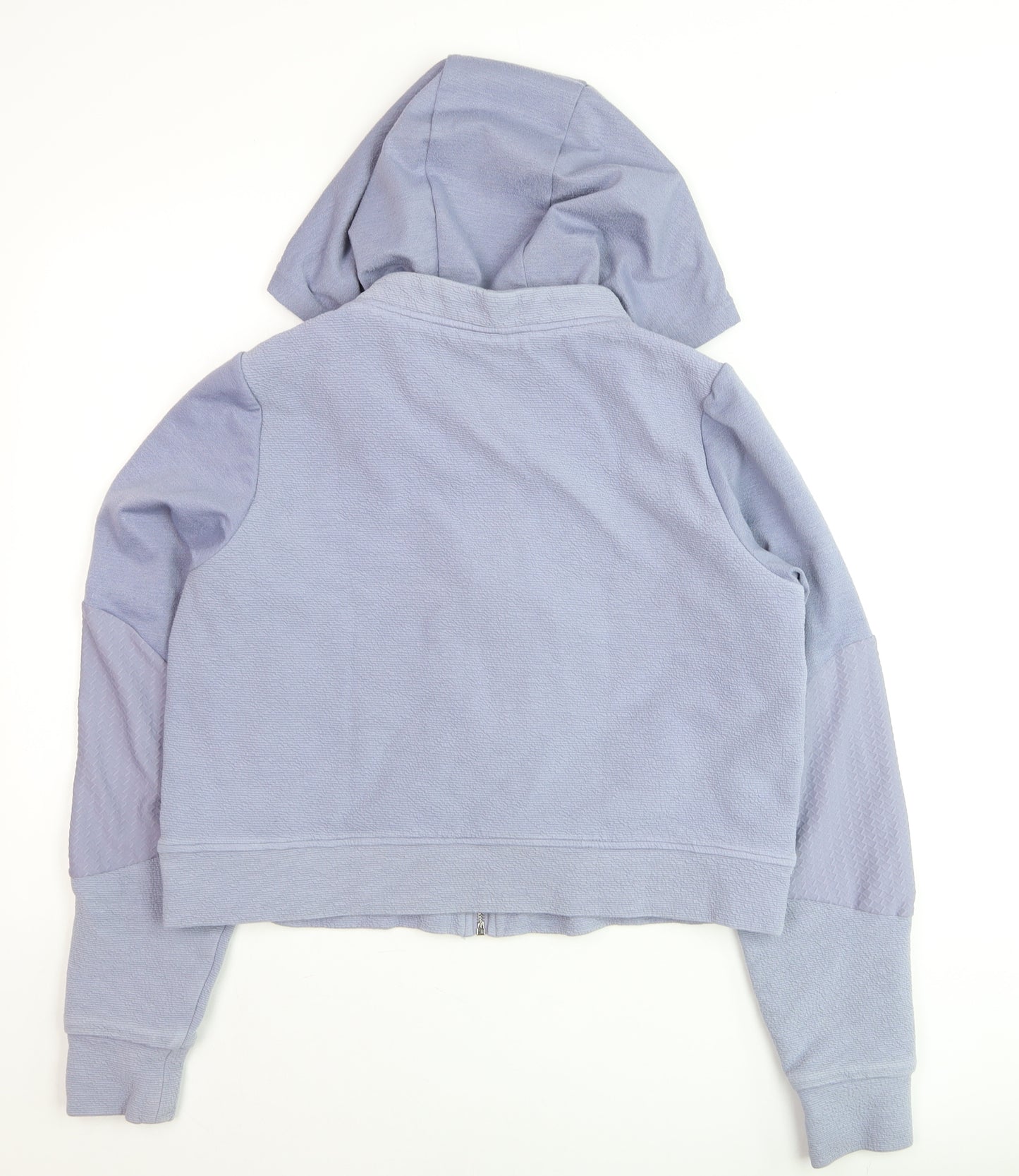Gymshark Women Lavender Full Zip Hoodie Size L Cotton Blend Pullover