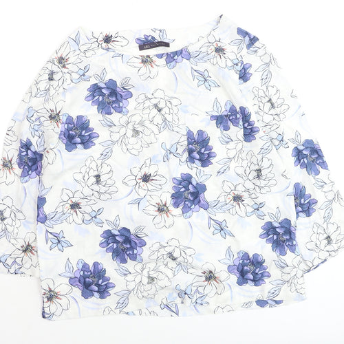 Marks and Spencer Women’s Blue Floral Tunic Blouse Size 10