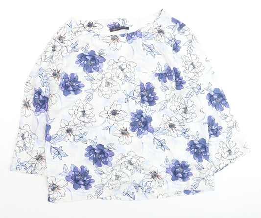 Marks and Spencer Women’s Blue Floral Tunic Blouse Size 10
