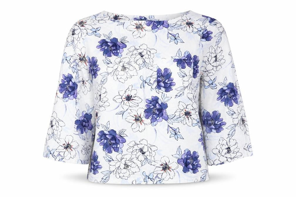 Marks and Spencer Women’s Blue Floral Tunic Blouse Size 10