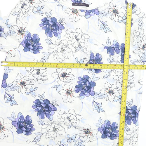 Marks and Spencer Women’s Blue Floral Tunic Blouse Size 10