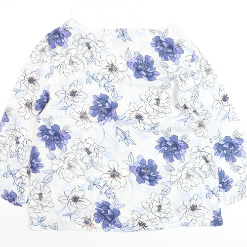 Marks and Spencer Women’s Blue Floral Tunic Blouse Size 10