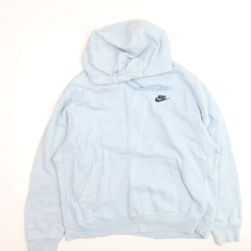 Nike Men's Blue Pullover Hoodie Size L Regular Fit Sportswear