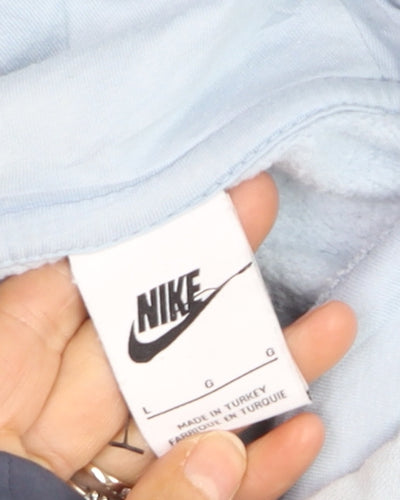 Nike Men's Blue Pullover Hoodie Size L Regular Fit Sportswear