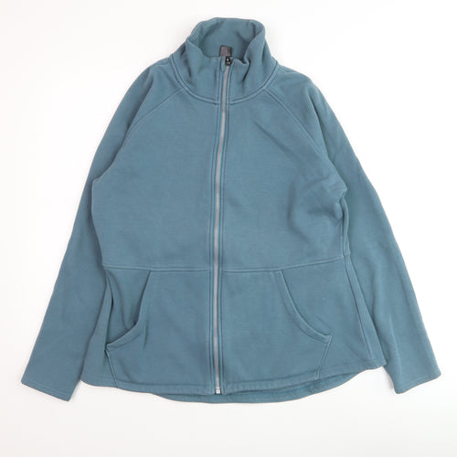 Skechers Mens Blue Full Zip Fleece Jacket Size L Lightweight Activewear
