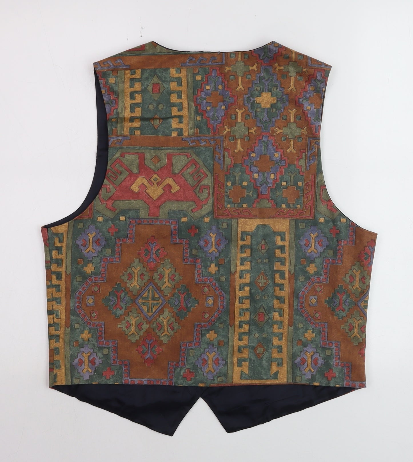 Tanya Kuzemczak Men's Multicoloured Geometric Cotton Waistcoat M