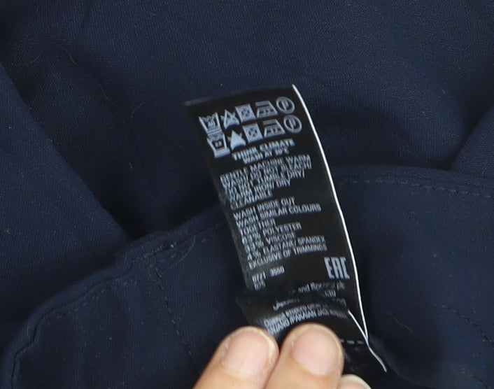 Marks and Spencer Women’s Black Regular Fit Stretch Work Trousers Size 10