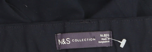 Marks and Spencer Women’s Black Regular Fit Stretch Work Trousers Size 10
