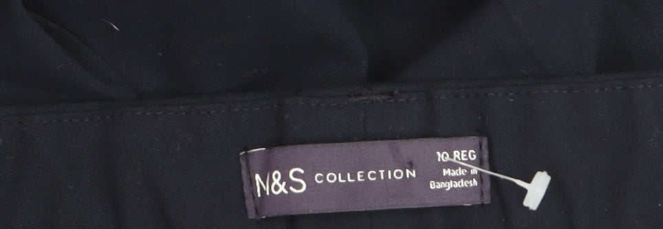 Marks and Spencer Women’s Black Regular Fit Stretch Work Trousers Size 10