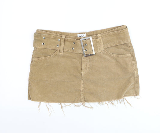 BDG Women Beige Corduroy Mini Skirt with Belt M