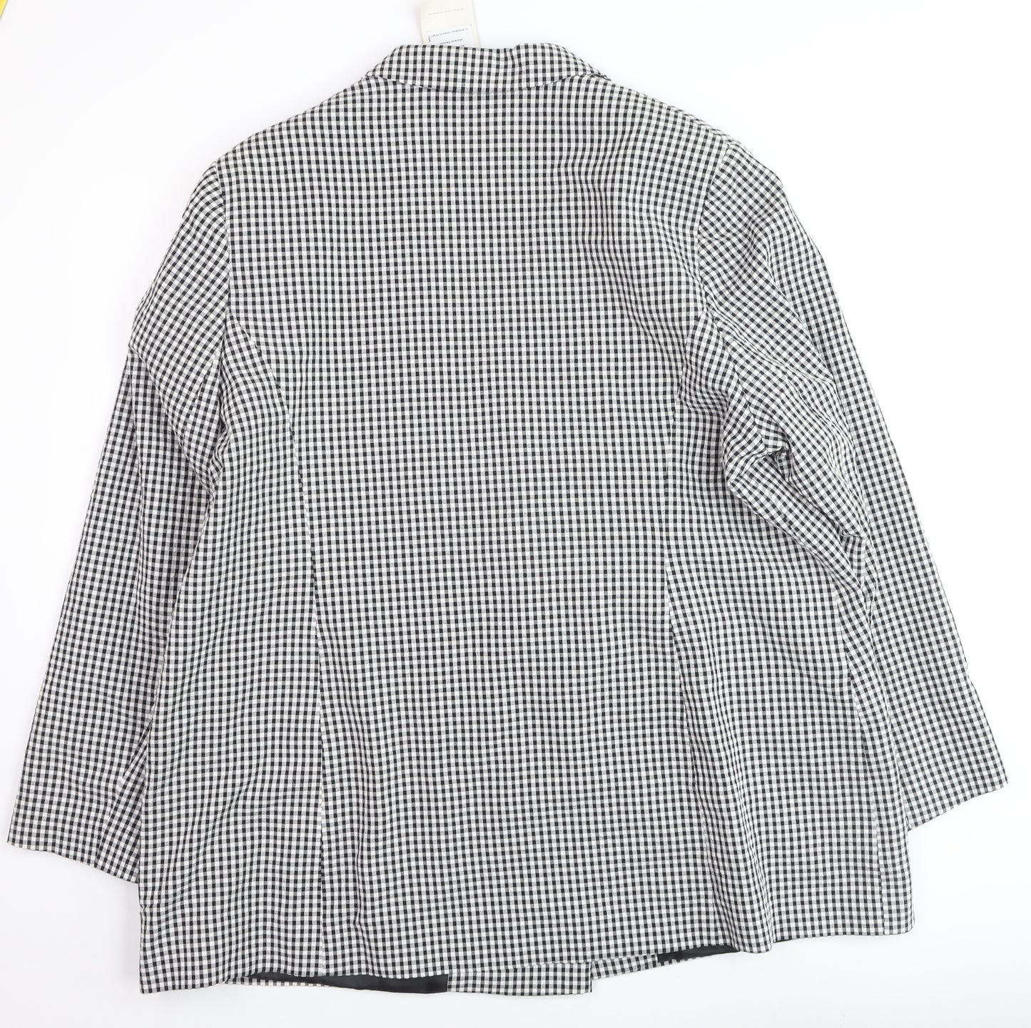 Tu Woman Black Check Blazer Size 22 Lined Button Workwear Jacket