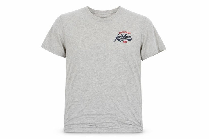 Jack & Jones Men's Grey Crew Neck Short Sleeve T-Shirt Size S