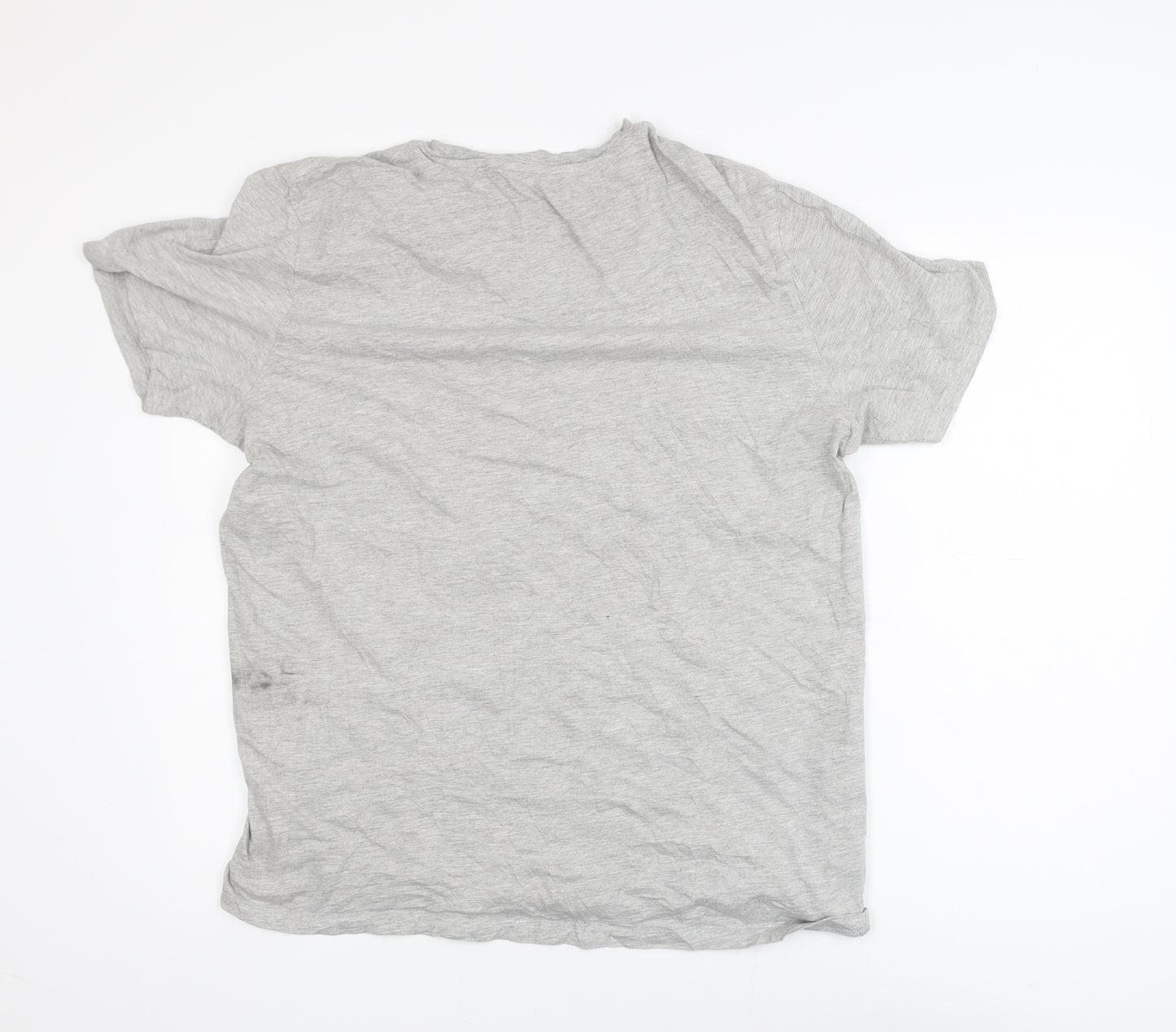 Jack & Jones Men's Grey Crew Neck Short Sleeve T-Shirt Size S