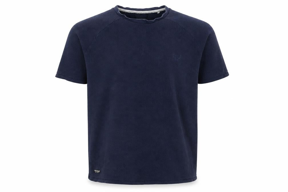 Front view of Threadbare Men's Navy Short Sleeve Crew Neck T-Shirt, size M