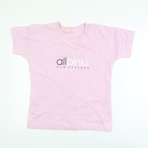 Union Women’s Pink Basic Cotton T-Shirt Size 16