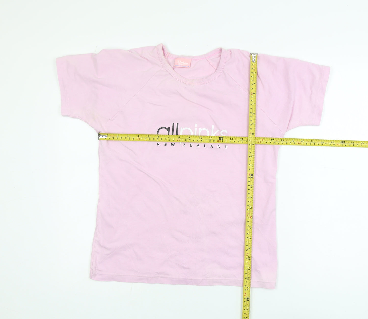 Union Women’s Pink Basic Cotton T-Shirt Size 16