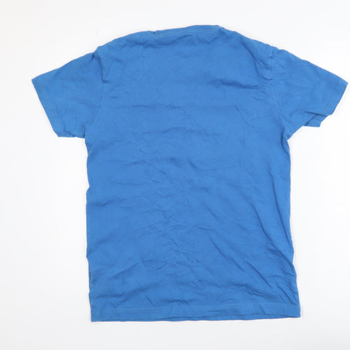 Original Penguin Blue Cotton Graphic T-Shirt Men’s M Crew Neck