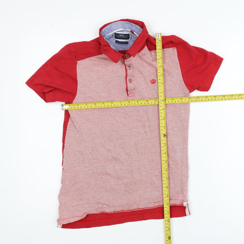 Next Men's Red XS Slim Fit Cotton Polo Shirt