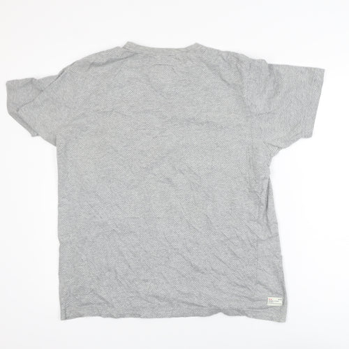 Marshall Artist Men's Grey Cotton Crew Neck T-Shirt Medium