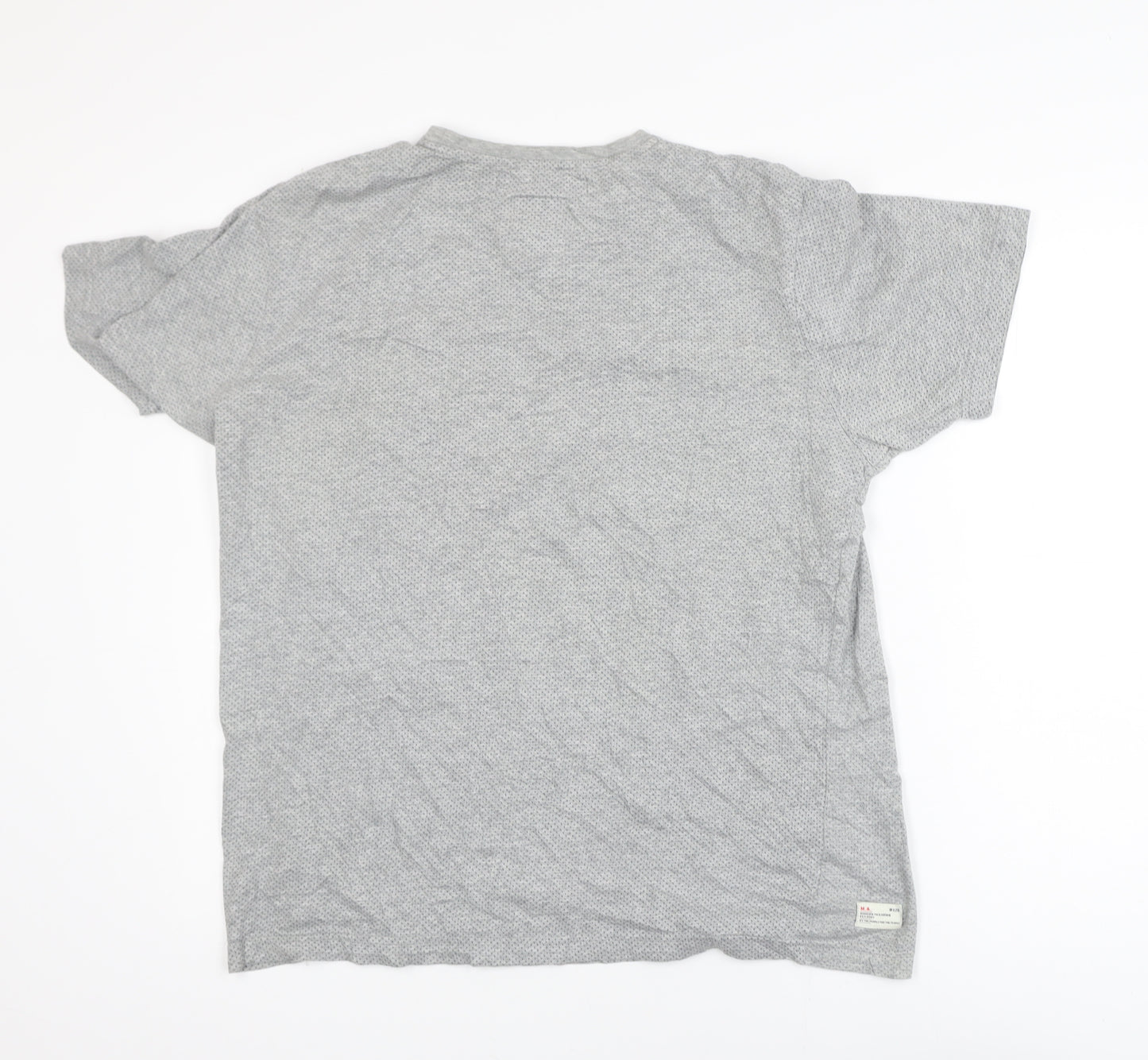 Marshall Artist Men's Grey Cotton Crew Neck T-Shirt Medium