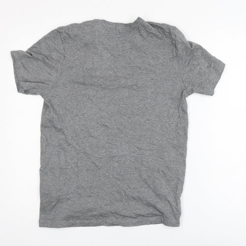 BOSS Men’s Grey Cotton Crew Neck Regular Fit Short Sleeve T-Shirt M
