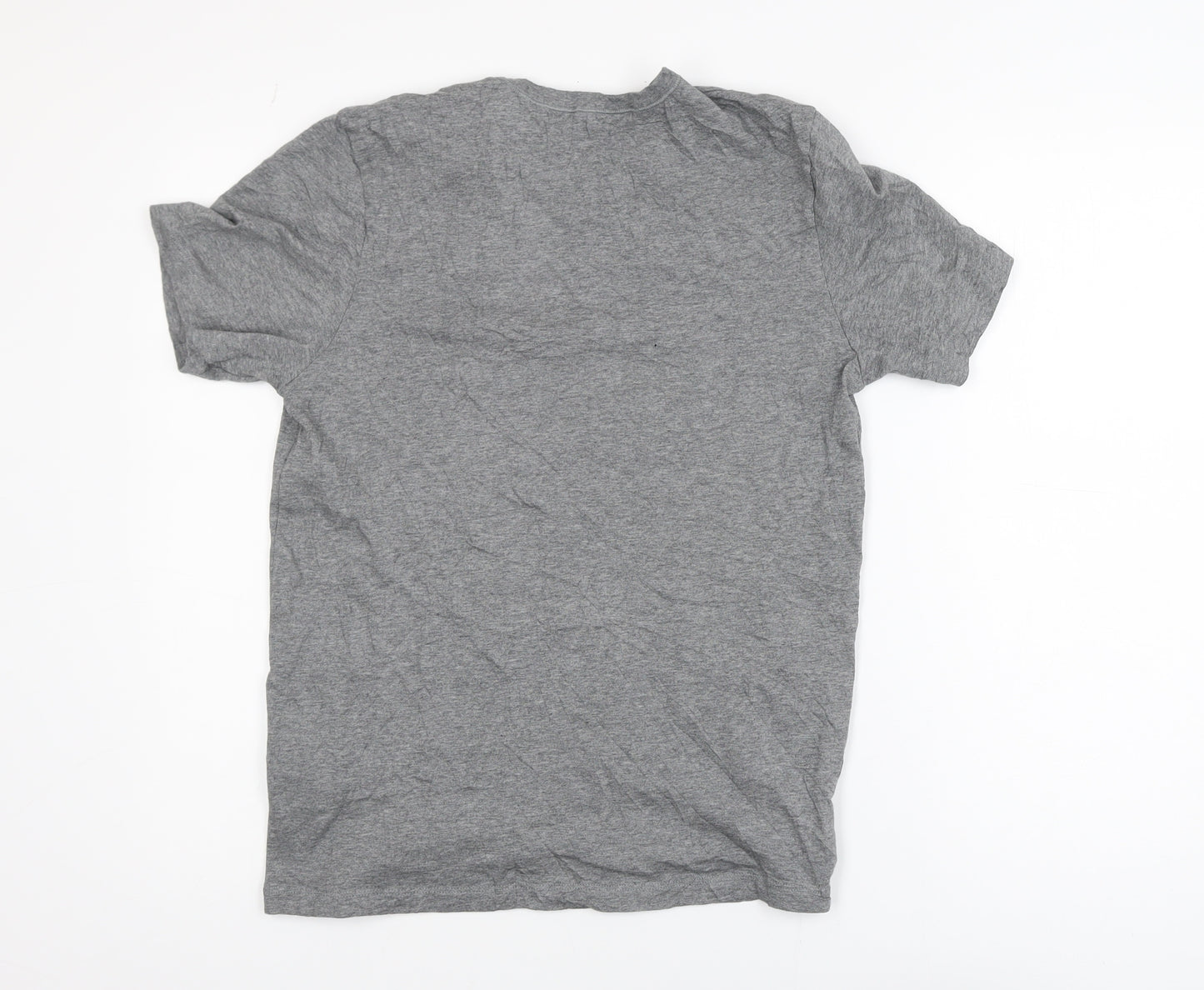 BOSS Men’s Grey Cotton Crew Neck Regular Fit Short Sleeve T-Shirt M