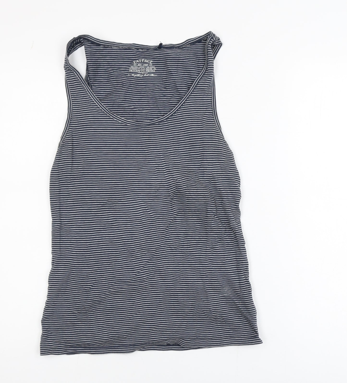 FatFace Men's Blue Striped Cotton Modal Tank Top M