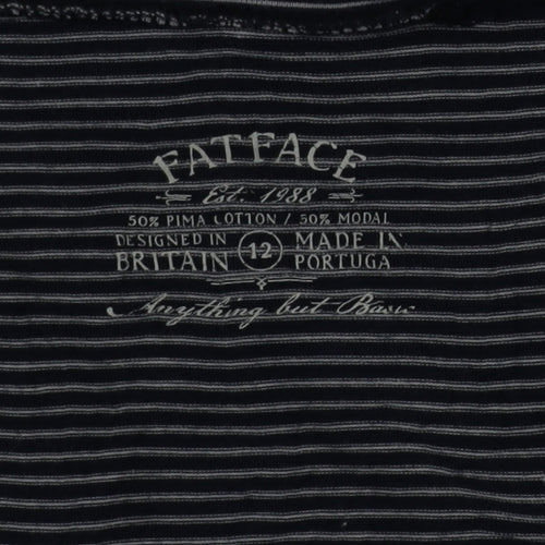 FatFace Men's Blue Striped Cotton Modal Tank Top M