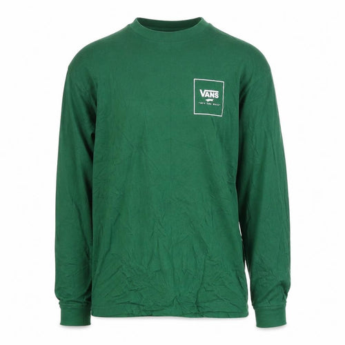 Vans Boys Green Long Sleeve Classic Fit Cotton Skate T-Shirt Size L (12-14)