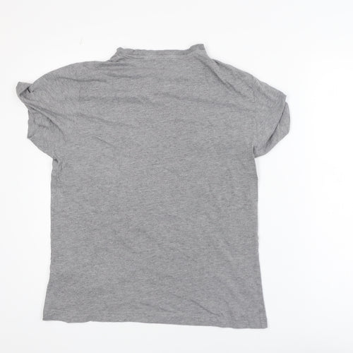 Penguin Mens Grey Graphic Print Cotton T-Shirt Size S