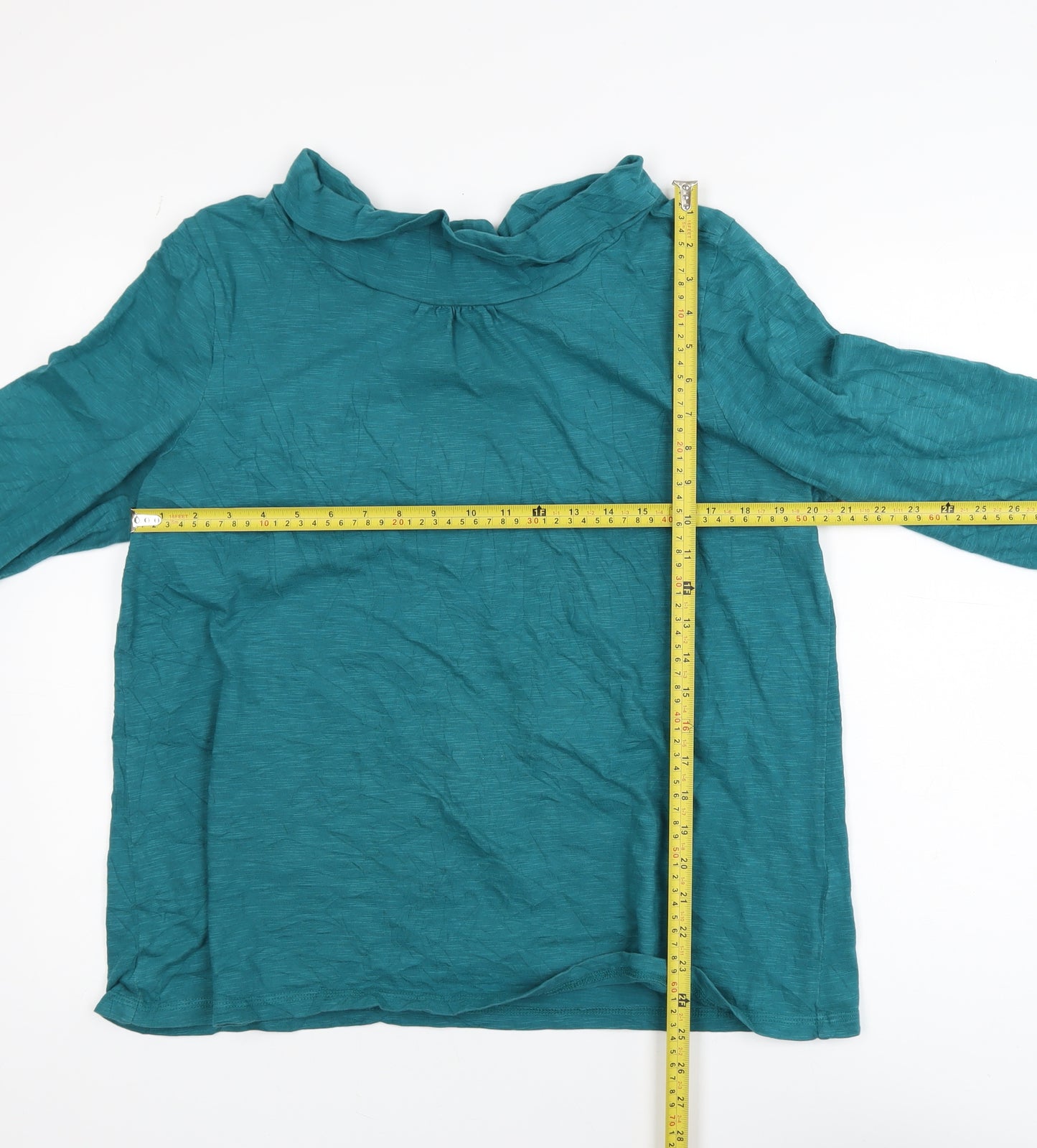 White Stuff Women’s Green Long Sleeve Cotton Blouse UK 16