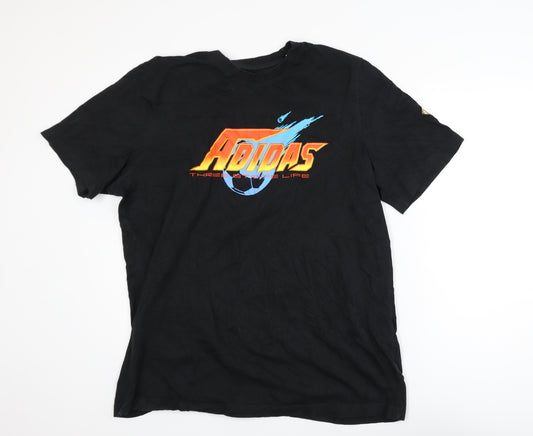 Adidas Men's Black XL Graphic Sports T-Shirt 100% Cotton
