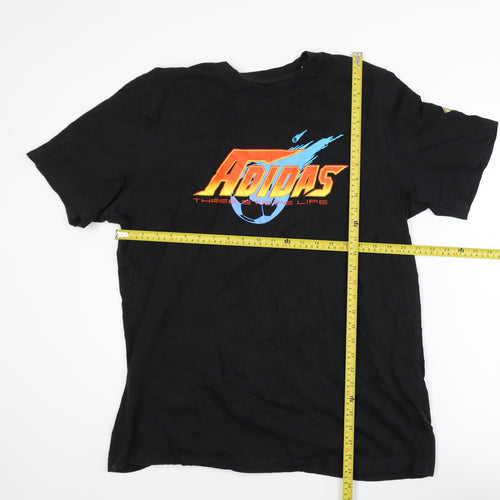 Adidas Men's Black XL Graphic Sports T-Shirt 100% Cotton