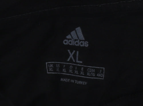 Adidas Men's Black XL Graphic Sports T-Shirt 100% Cotton