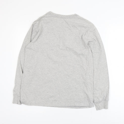 Polo Ralph Lauren Men's Grey Long Sleeve V-Neck Cotton T-Shirt Size M