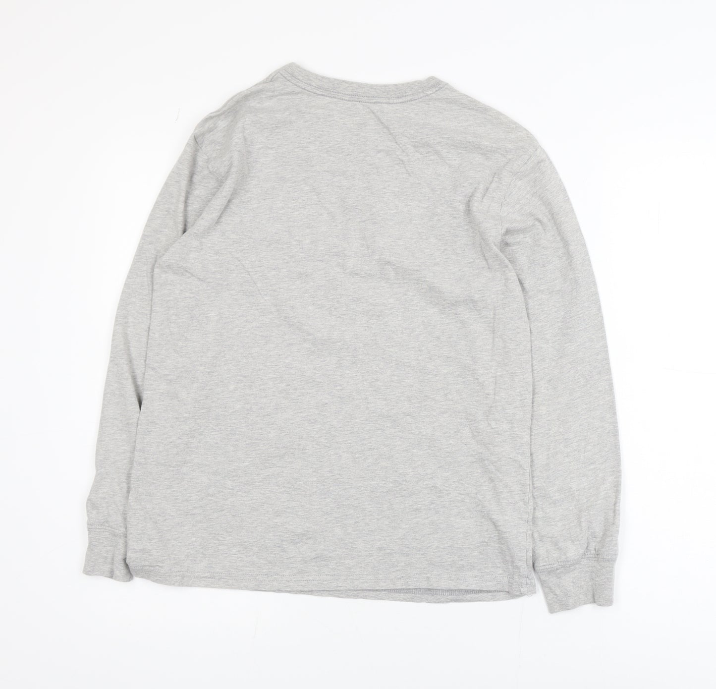 Polo Ralph Lauren Men's Grey Long Sleeve V-Neck Cotton T-Shirt Size M
