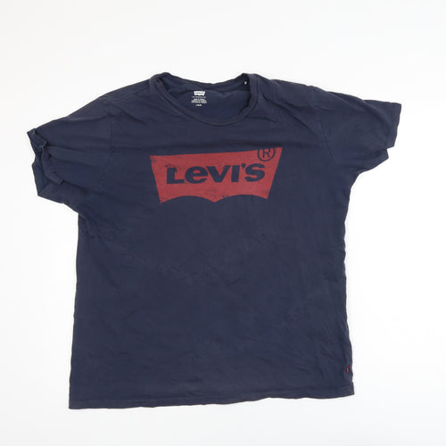 Levi's Men's Blue Logo Graphic T-Shirt Size L Regular Fit