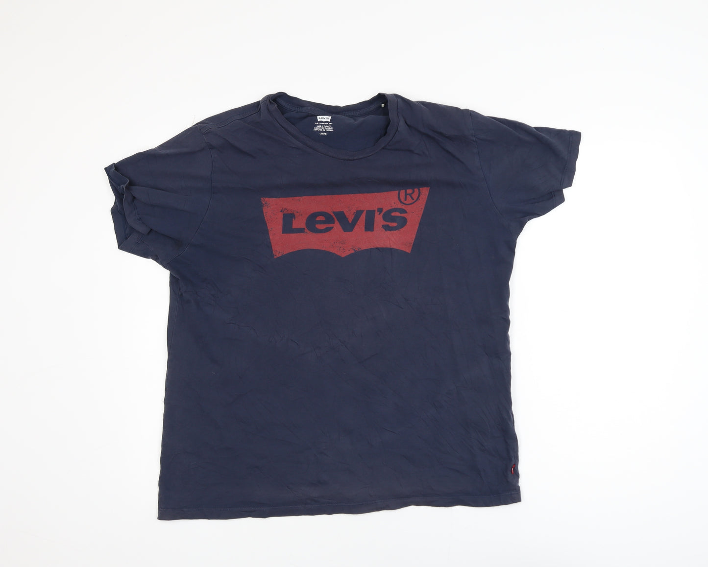 Levi's Men's Blue Logo Graphic T-Shirt Size L Regular Fit