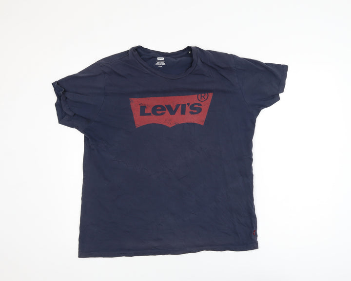Levi's Men's Blue Logo Graphic T-Shirt Size L Regular Fit