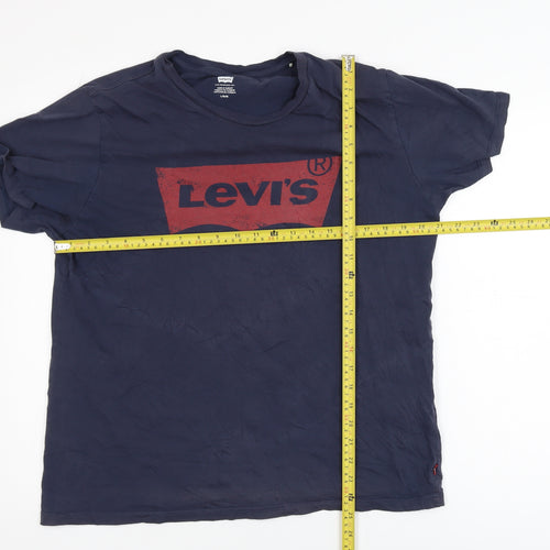 Levi's Men's Blue Logo Graphic T-Shirt Size L Regular Fit