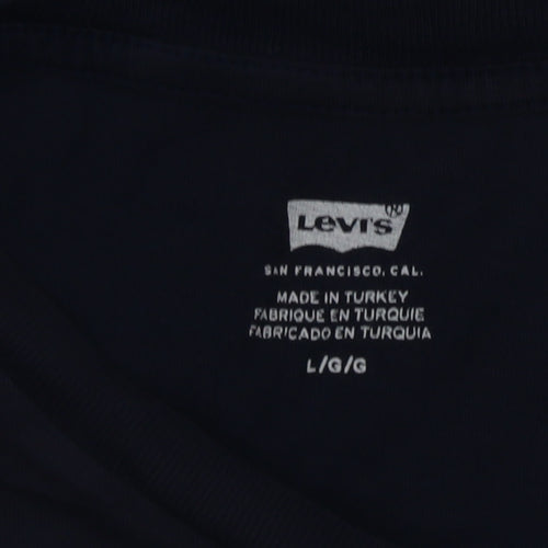 Levi's Men's Blue Logo Graphic T-Shirt Size L Regular Fit