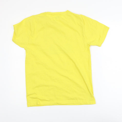 Jack & Jones Men’s Yellow Graphic Short Sleeve Crew Neck T-Shirt Size S