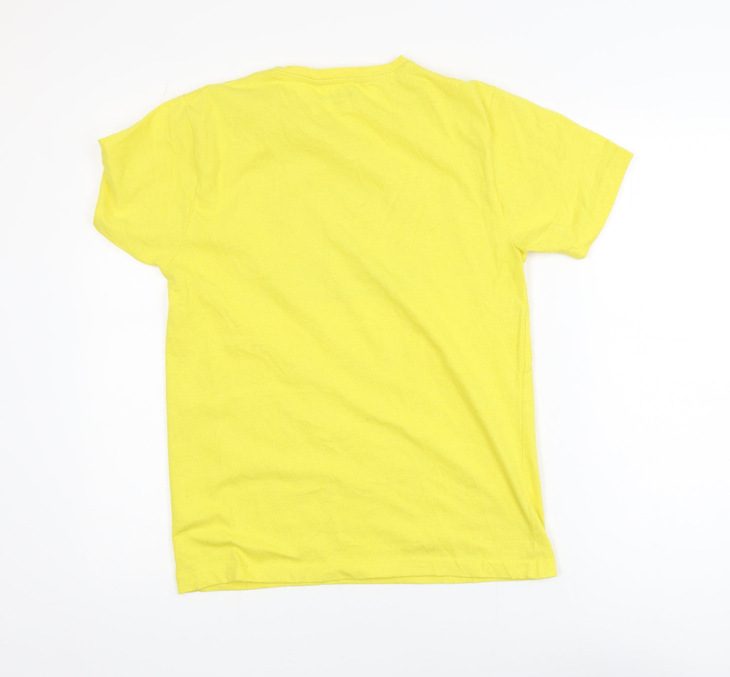 Jack & Jones Men’s Yellow Graphic Short Sleeve Crew Neck T-Shirt Size S