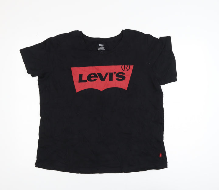 Levi's Men's Black Logo Graphic Short Sleeve Cotton T-Shirt XL