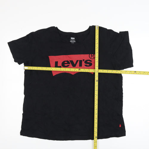 Levi's Men's Black Logo Graphic Short Sleeve Cotton T-Shirt XL