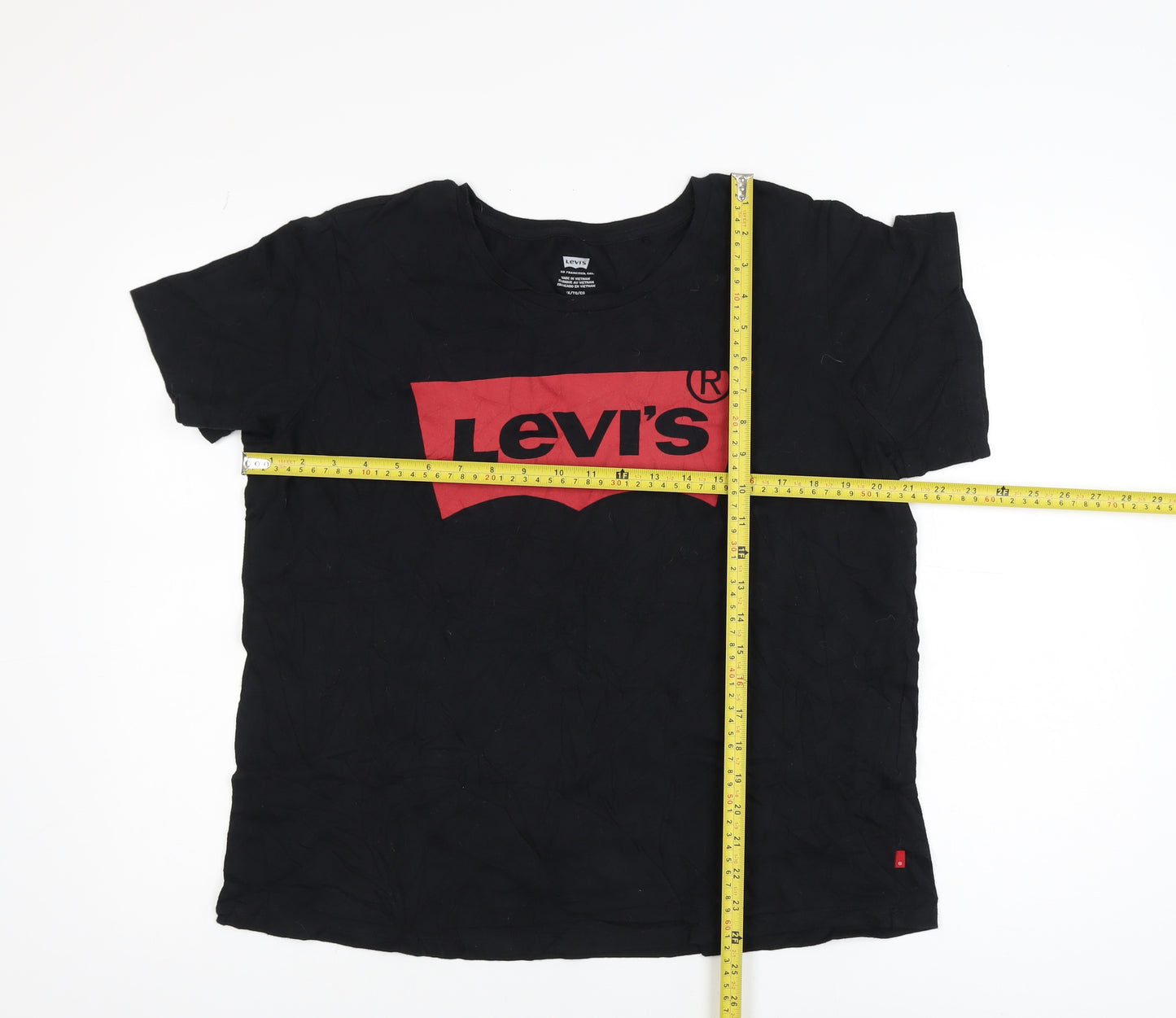 Levi's Men's Black Logo Graphic Short Sleeve Cotton T-Shirt XL