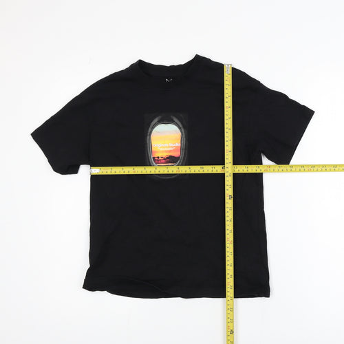 Jack & Jones Boys Black Graphic T-Shirt 12 Years Regular Fit Cotton