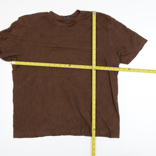 Ben Sherman Unisex Brown XL Basic Cotton T-Shirt